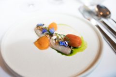 Mackerell with poached tomato at Palace Grill